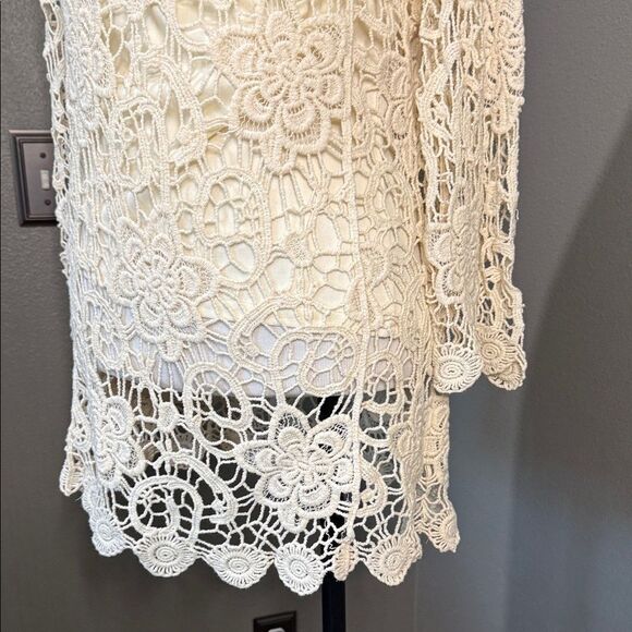 Elegant Cream Lace Blouse - Picture 3 of 7